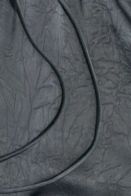 Pantalon en satin froissé - Gris foncé — photo 5