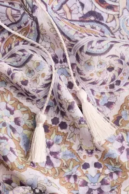 Robe tunique volantée - Beige clair/motif cachemire — photo 5