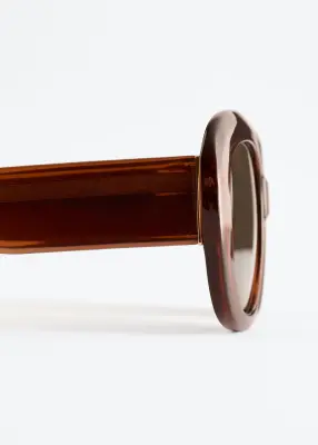 Lunettes de soleil oversize - Marron Clair — photo 4