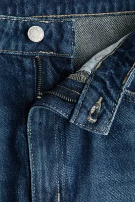 Barrel High Waist Jeans - Bleu denim foncé — photo 4