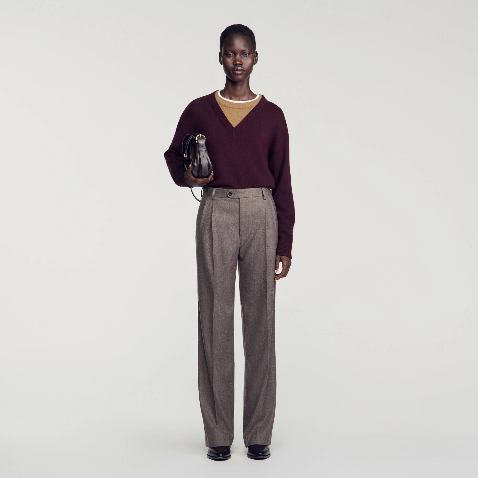 Pantalon de tailleur en laine