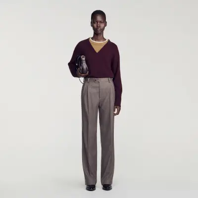 Pantalon de tailleur en laine