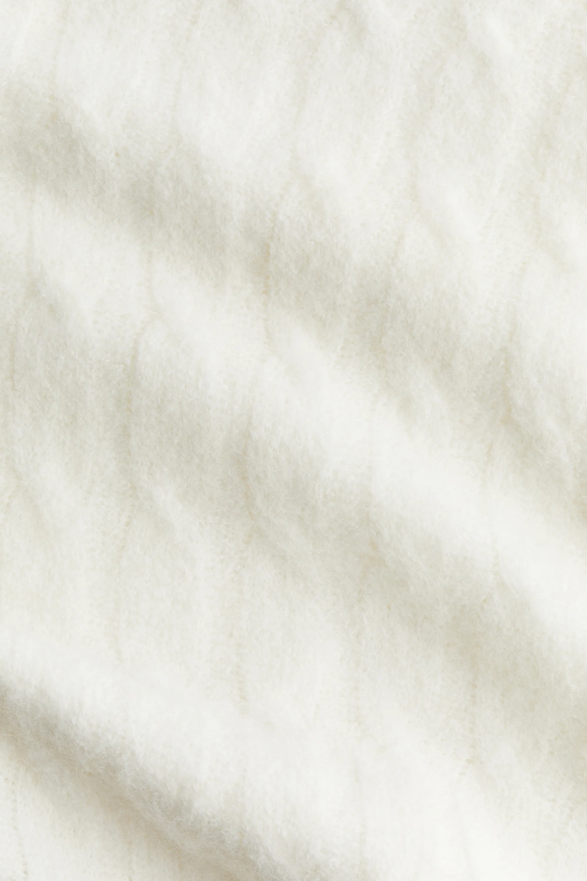 Pull en maille torsadée - Blanc