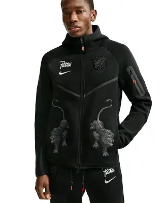 x Patta Netherlands Tech Fleece Hoodie Black — photo 1