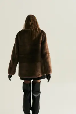 Veste duveteuse - Beige foncé — photo 3