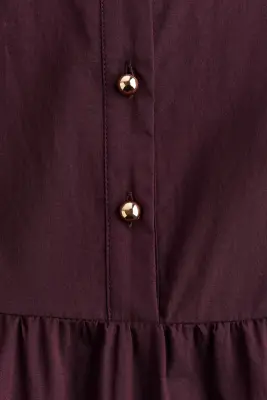 Robe midi à étages - Violet foncé — photo 4