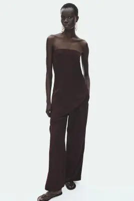 Top bandeau asymétrique - Bordeaux — photo 2