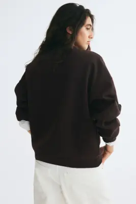 Sweat oversize - Marron foncé — photo 2