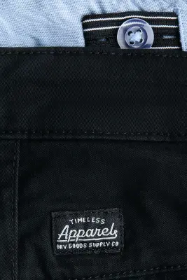 Chino effilé en twill - Noir — photo 2
