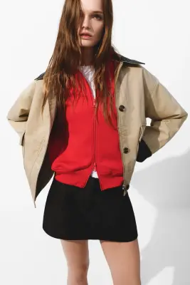 Veste matelassée en toile - Beige — photo 1