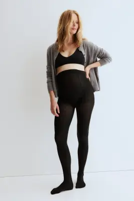 MAMA Lot de 2 collants en maille fine - Noir — photo 1