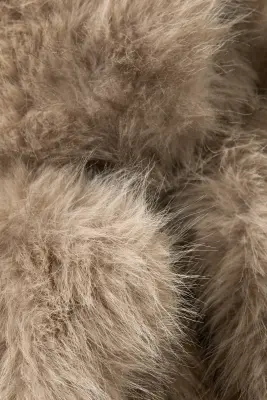 Veste en fausse fourrure - Beige/marron imprimé léopard — photo 4