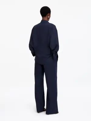 Chemise utilitaire en coton - Bleu foncé — photo 1