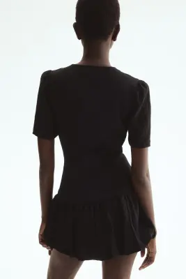 Bubble-hem dress - Noir — photo 3