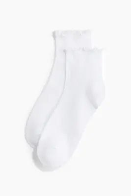 Lot de 5 paires de socquettes - Blanc — photo 1