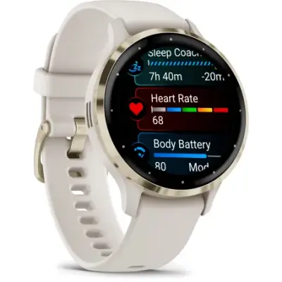 Garmin Venu 3S Soft Gold avec bracelet ivoire 010-02785-04 — photo 3