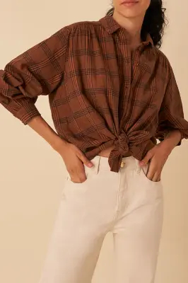 chemise vanou carreaux cannelé — photo 1