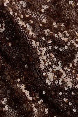 Robe de plage à sequins - Marron foncé — photo 3