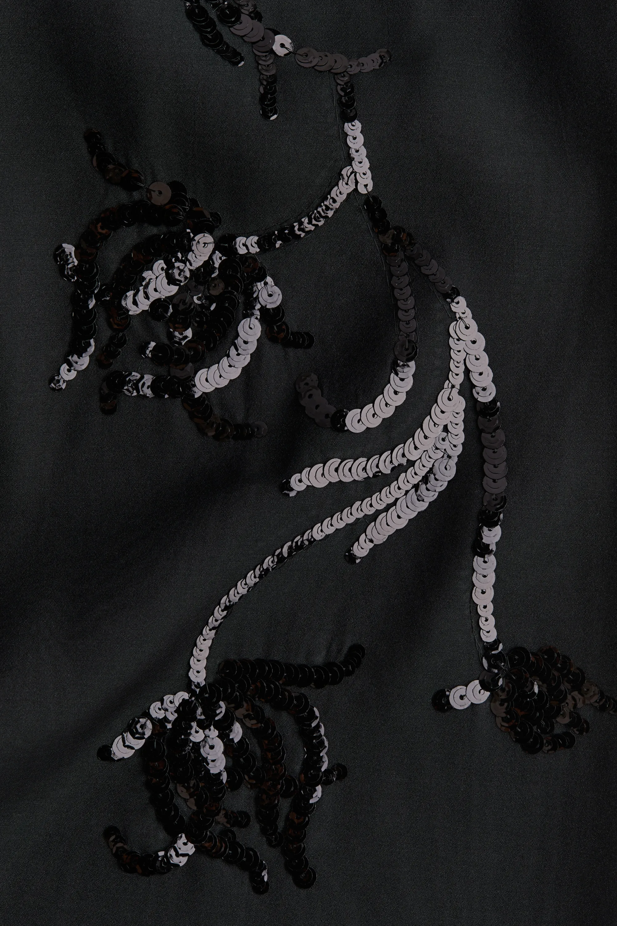 Jupe à sequins en organza - Noir