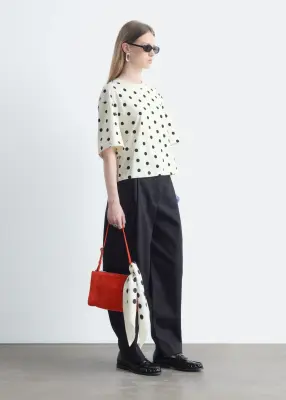 T-shirt en coton - Blanc/Pois — photo 3