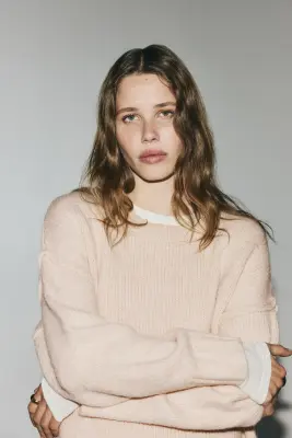 Pull oversize - Beige clair — photo 1