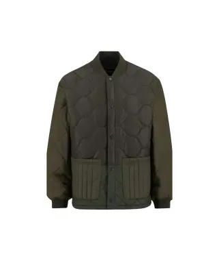 Cording Quilted Jacket Army Green — photo 1