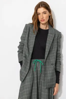 Veste de tailleur à carreaux — photo 4