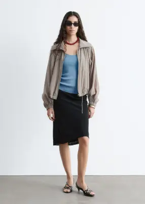 Veste sportive à cordon de serrage - Taupe — photo 1