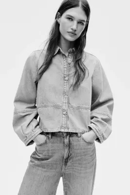 Chemise en denim - Bleu denim clair — photo 1