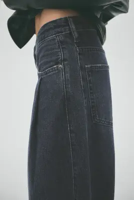 Jean à jambes larges - Bleu denim — photo 4