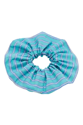 Chouchou Billy XL rayures turquoise — photo 2
