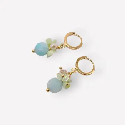 Boucles d'Oreilles Rosa Turquoise — photo 1