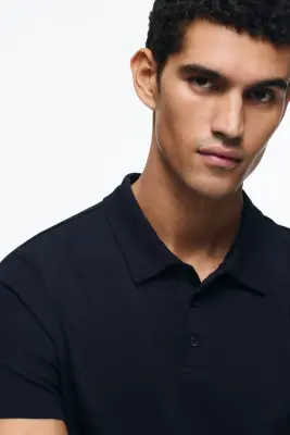 Polo Slim Fit - Bleu marine — photo 2