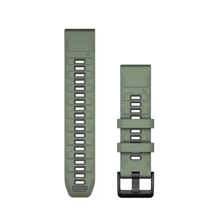 Bracelet Garmin Quickfit 22mm silicone vert sauge / graphite 010-13392-04