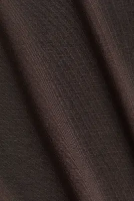 T-shirt ajusté en modal - Marron foncé — photo 3