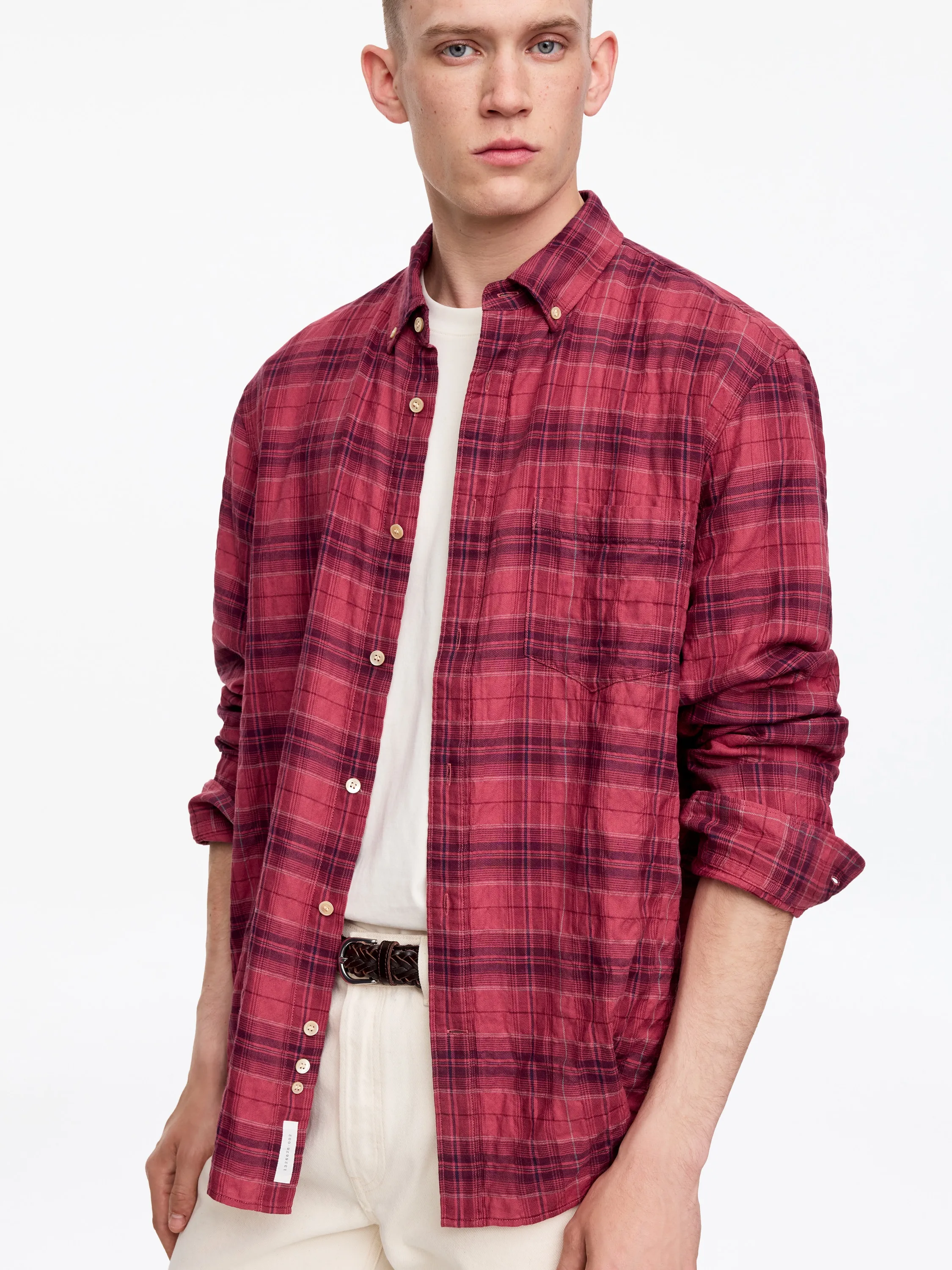 Chemise en flanelle standard - Rose foncé/Bordeaux