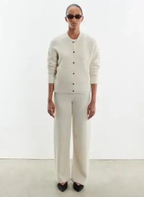 Pantalon en alpaga, polyamide et élasthanne