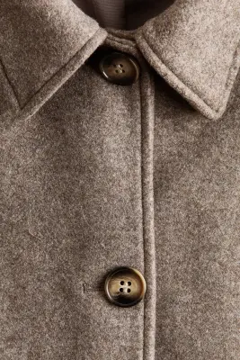 Veste courte en feutre - Taupe — photo 5
