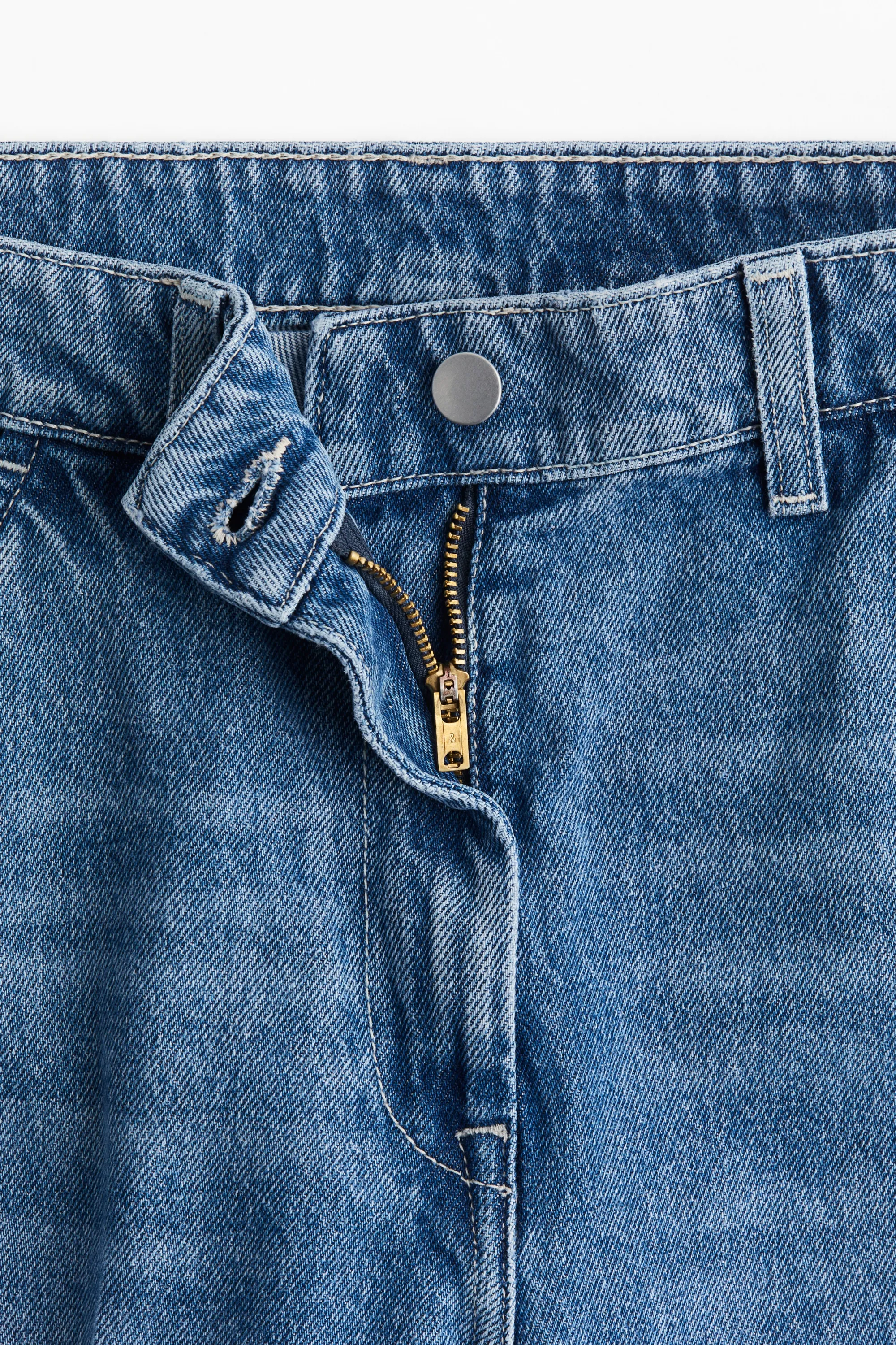 Straight High Jeans - Bleu denim clair