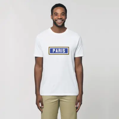 TEE SHIRT COTON BIO IMPRIMÉ - PARIS - BLANC — photo 4