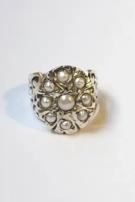 Bague Astro perles blanches – Mamamushi Voyage — photo 2