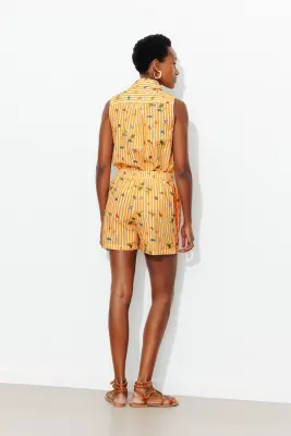 Short imprimé en toile Femme — photo 4
