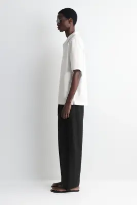 CHEMISE POPOVER EN COTON OXFORD - BLANC — photo 2