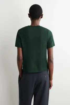 T-SHIRT ÉLÉGANT - VERT FONCÉ — photo 3