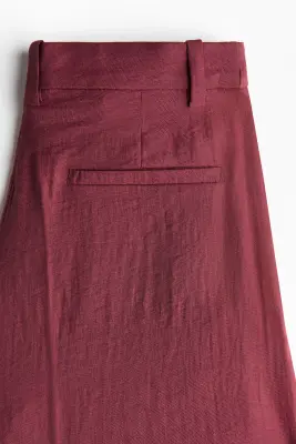 Jupe-culotte chic en lin mélangé - Bordeaux — photo 5