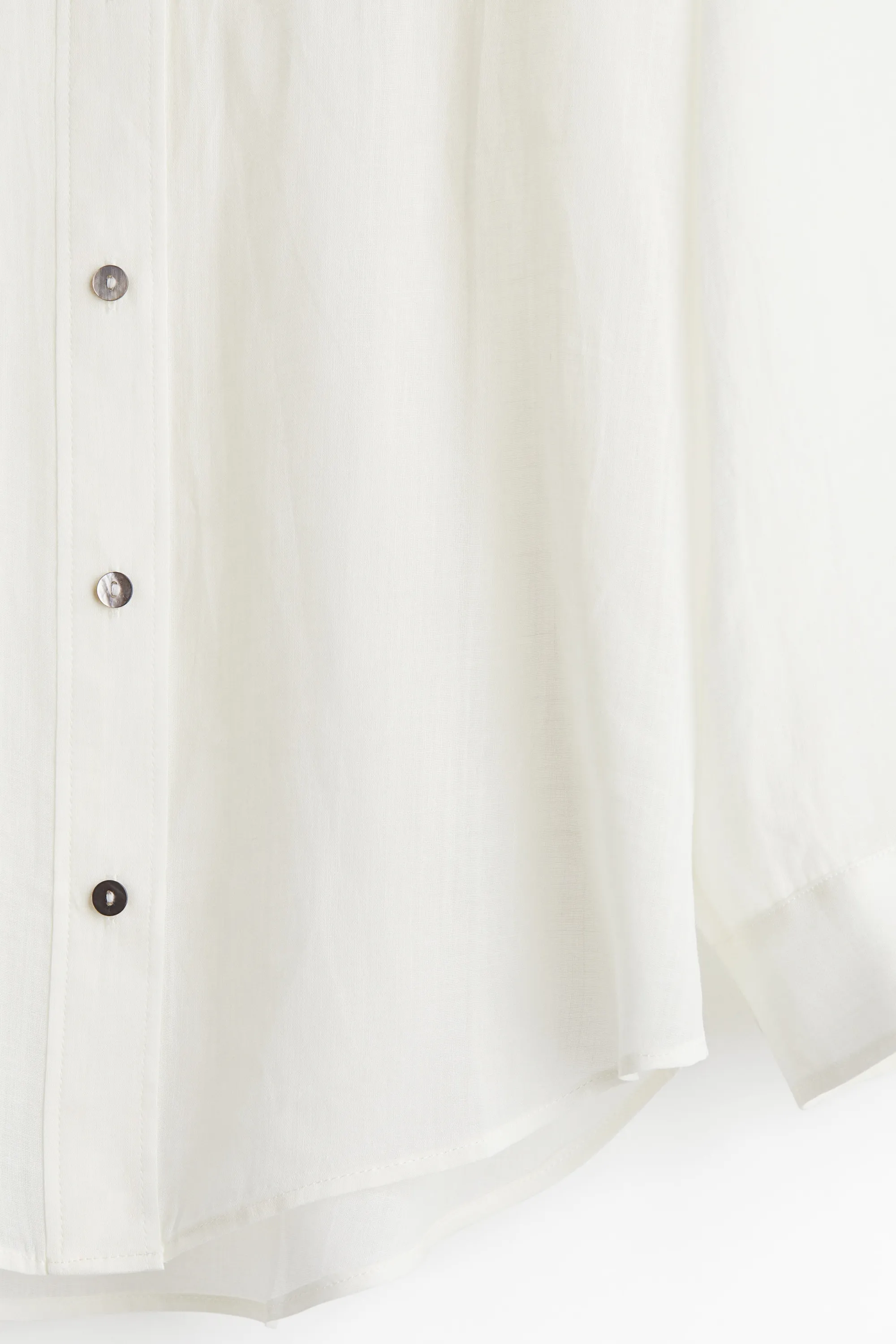 Chemise oversize en ramie - Blanc