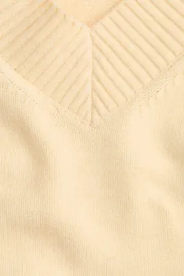 Pull à encolure en V - Jaune clair — photo 4