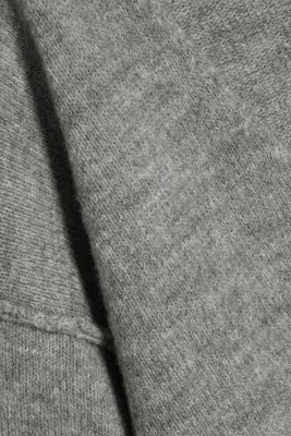 Pull confectionné à col V, coupe ample - Gris poudré chiné — photo 3