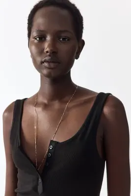 Débardeur côtelé - Noir — photo 1