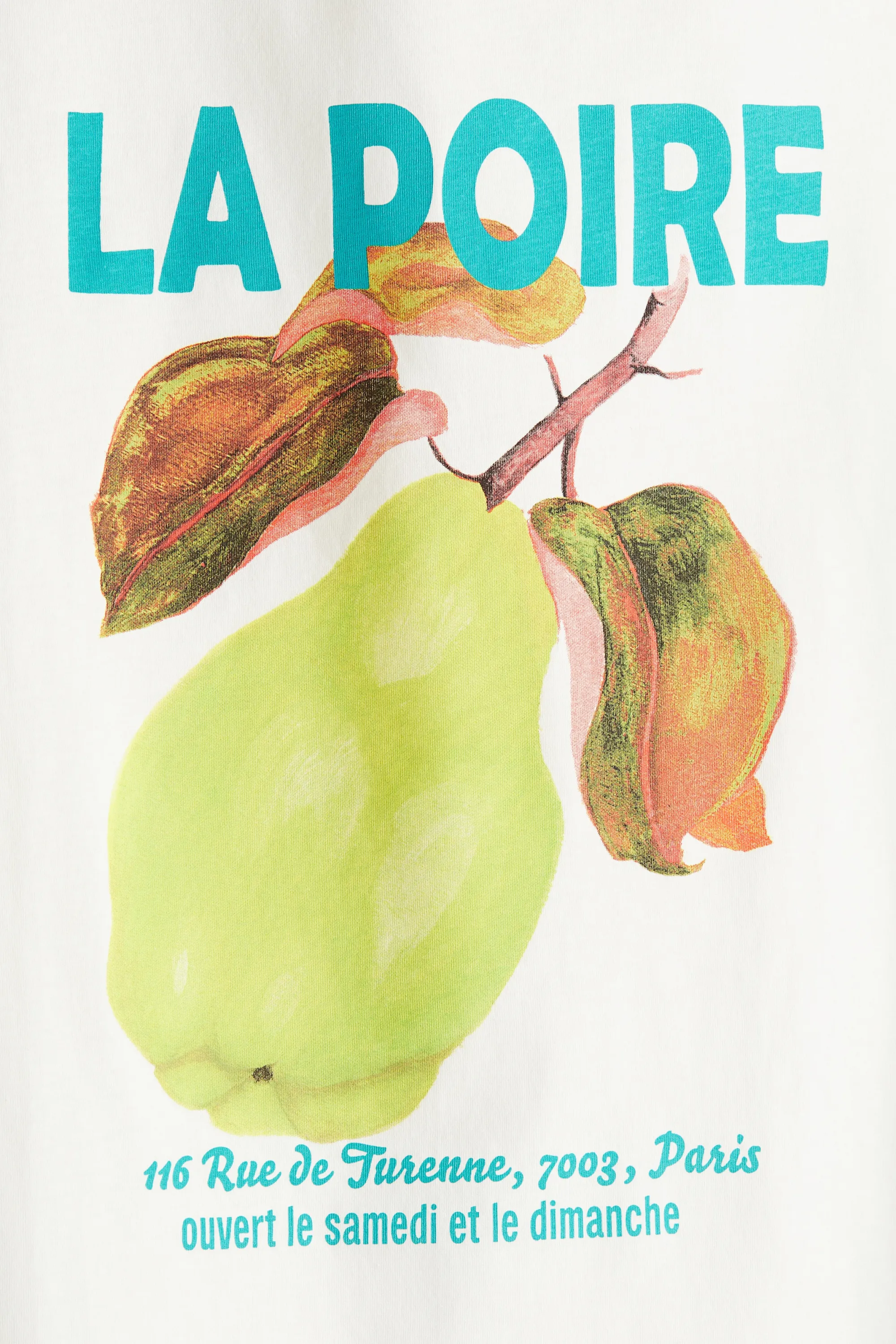 T-shirt imprimé - Blanc/La Poire